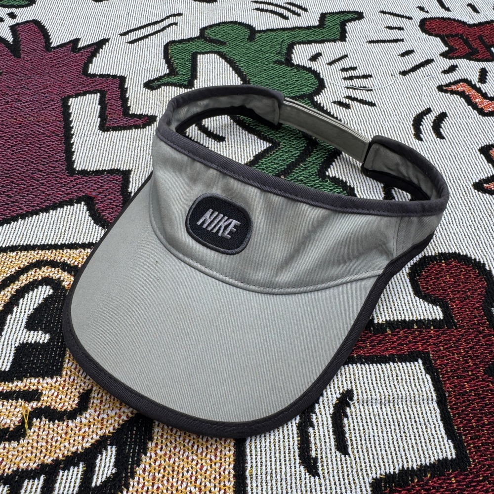 Vintage Y2K Nike Grey Logo Sport Visor
